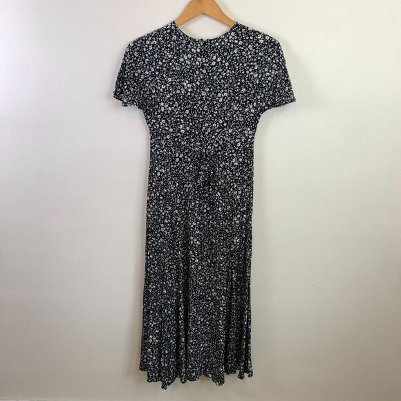 Fray I.D Little Flower Floral Maxi Dress Black 155/80A S Cottage Prairie Japan - Picture 1 of 13
